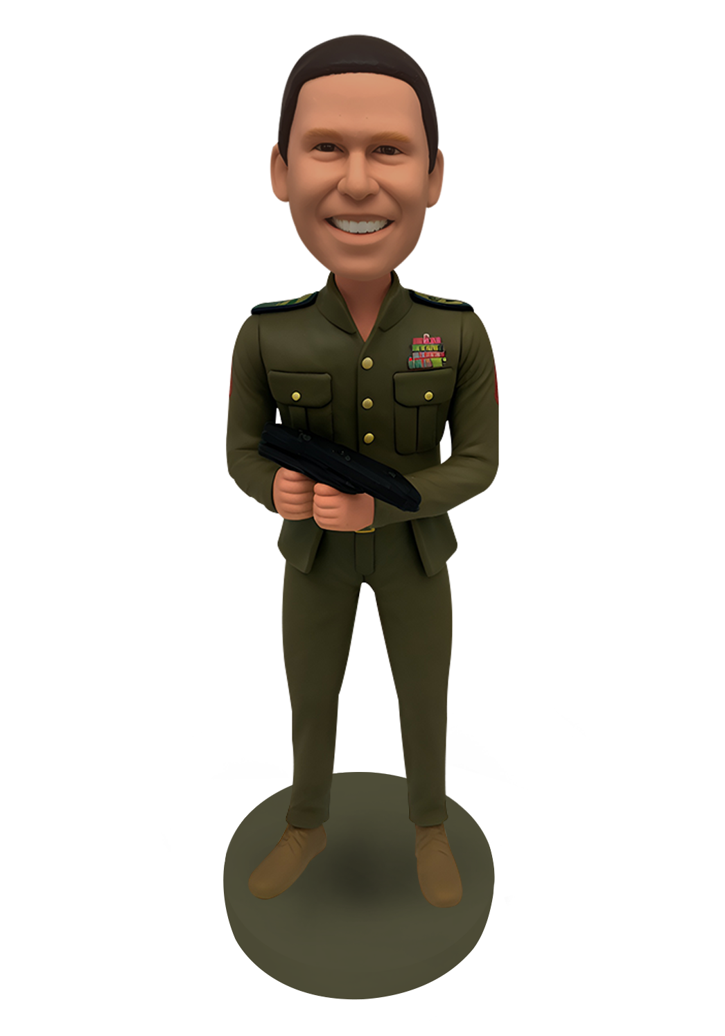 Army with Gun Custom Bobblehead-2