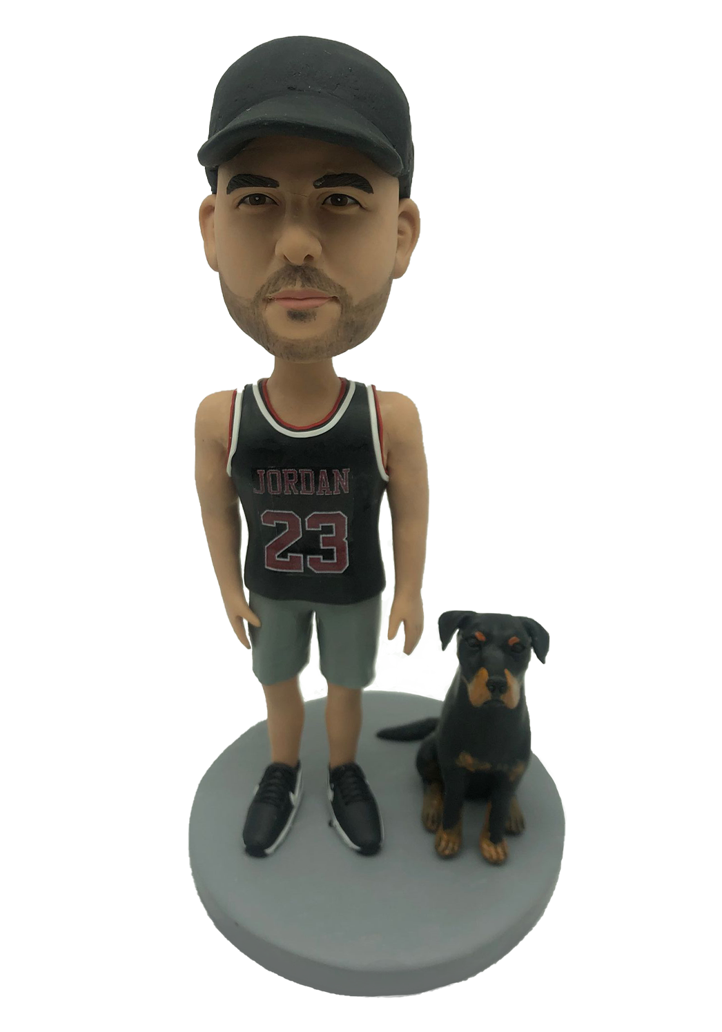 Basketball Fan and Dog Custom Bobblehead