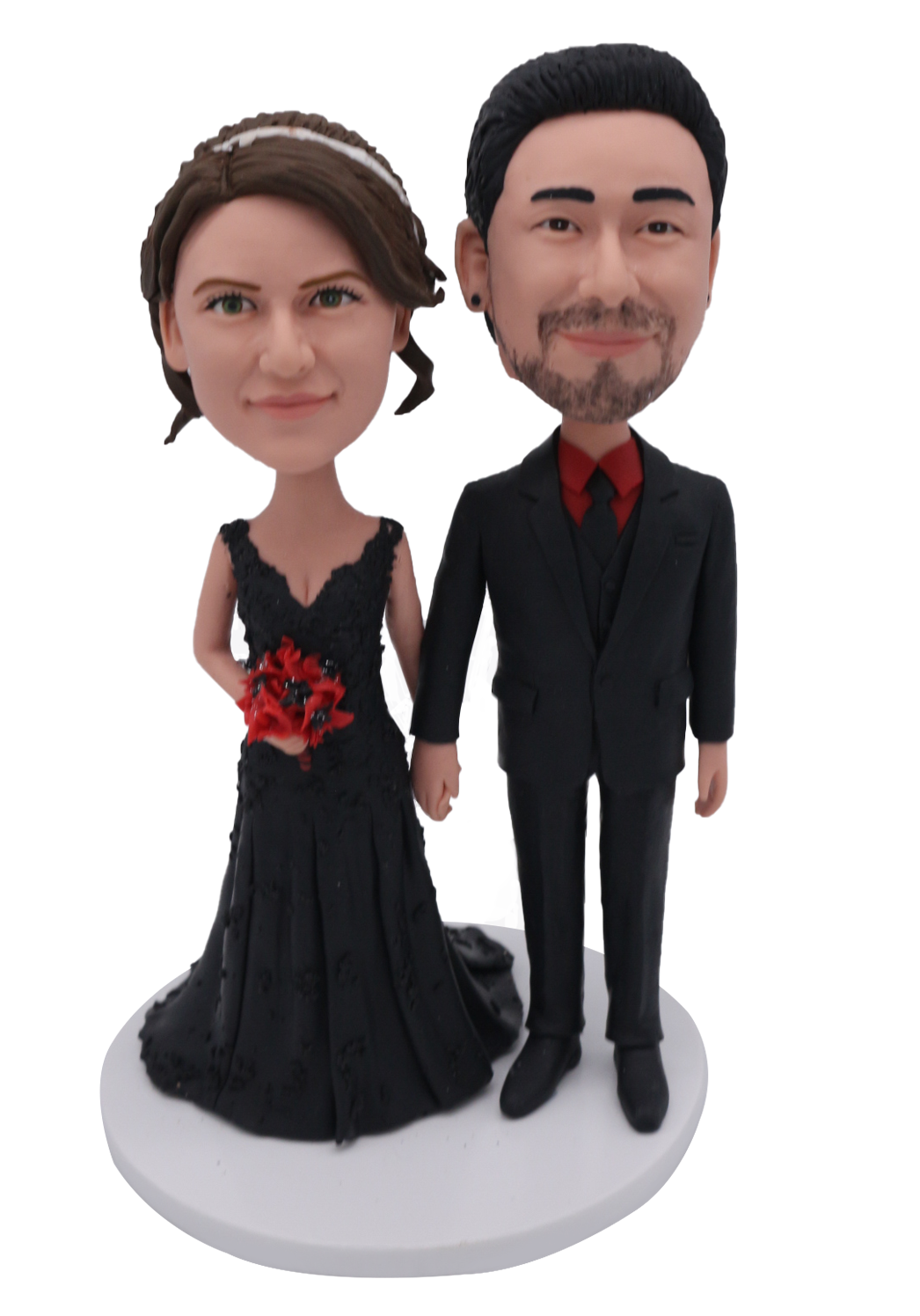 Black Dress Wedding Custom Bobbleheads