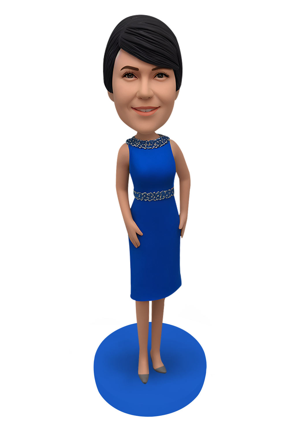 Blue Evening Dress Custom Bobblehead-4