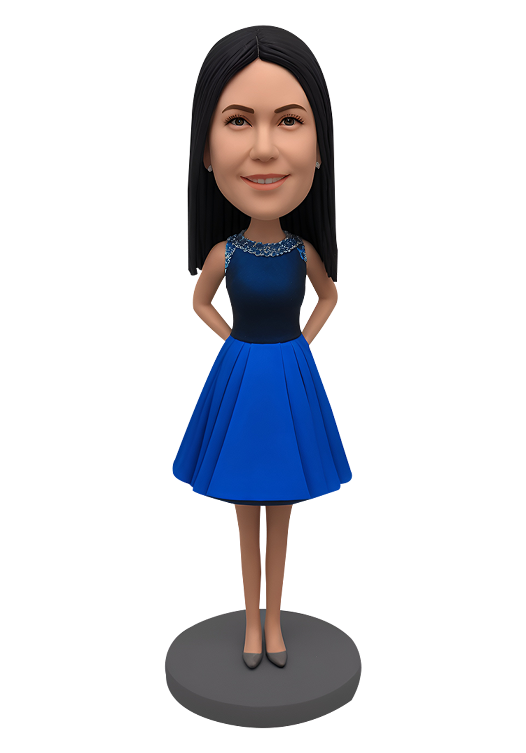 Blue Evening Dress Custom Bobblehead-5