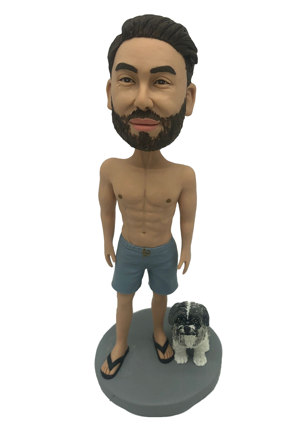 Boardshorts Buddy With Dog Custom Bobblehead