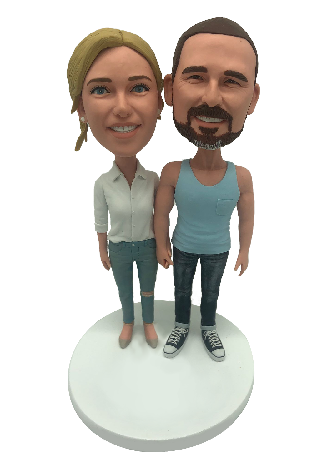 Casual Couple Custom Bobblehead-3