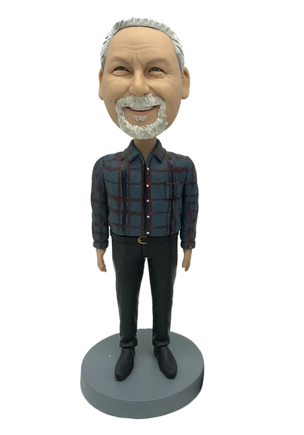 Checked Shirt Man Custom Bobble Head