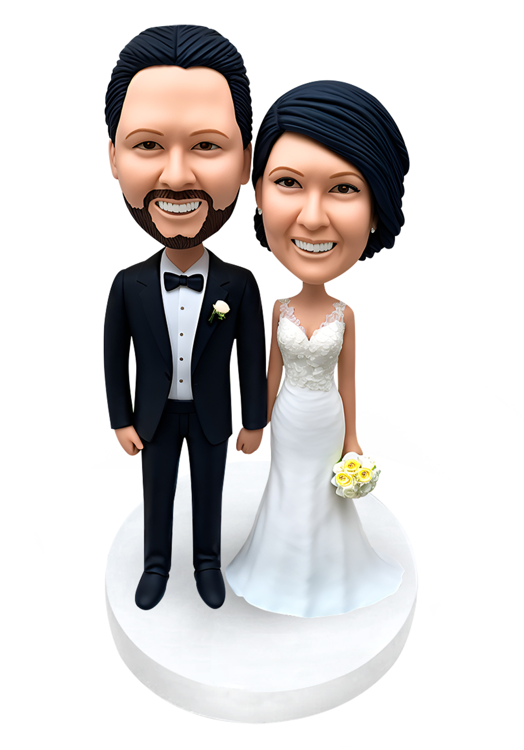 Classic Wedding Couple Custom Bobbleheads