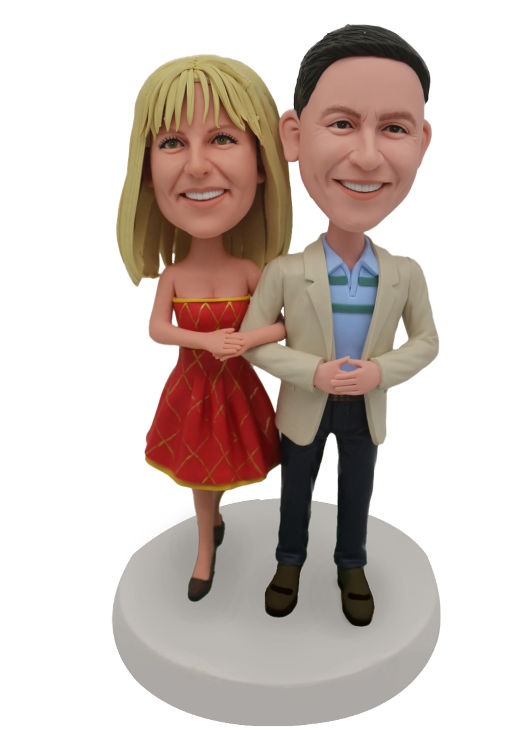 Elegant Couple Custom Bobbleheads-2