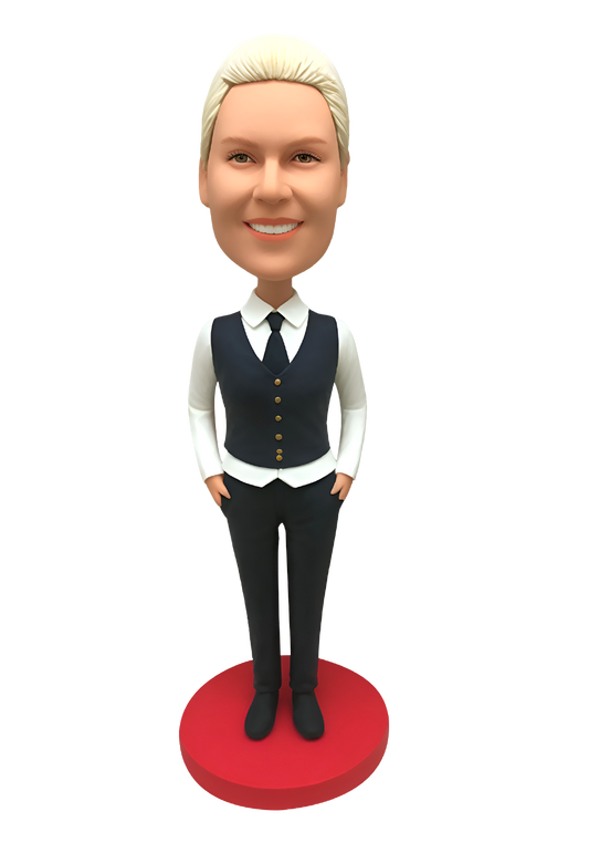 Female Receptionist Custom Bobblehead