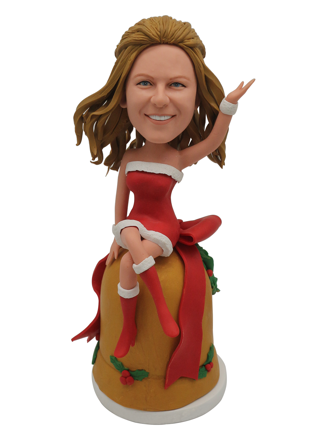 Female on Huge Bell Custom Bobblehead