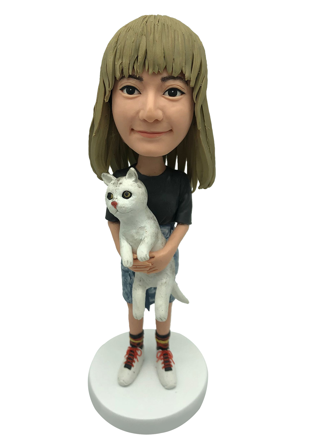 Girl Holding Cat Custom Bobblehead