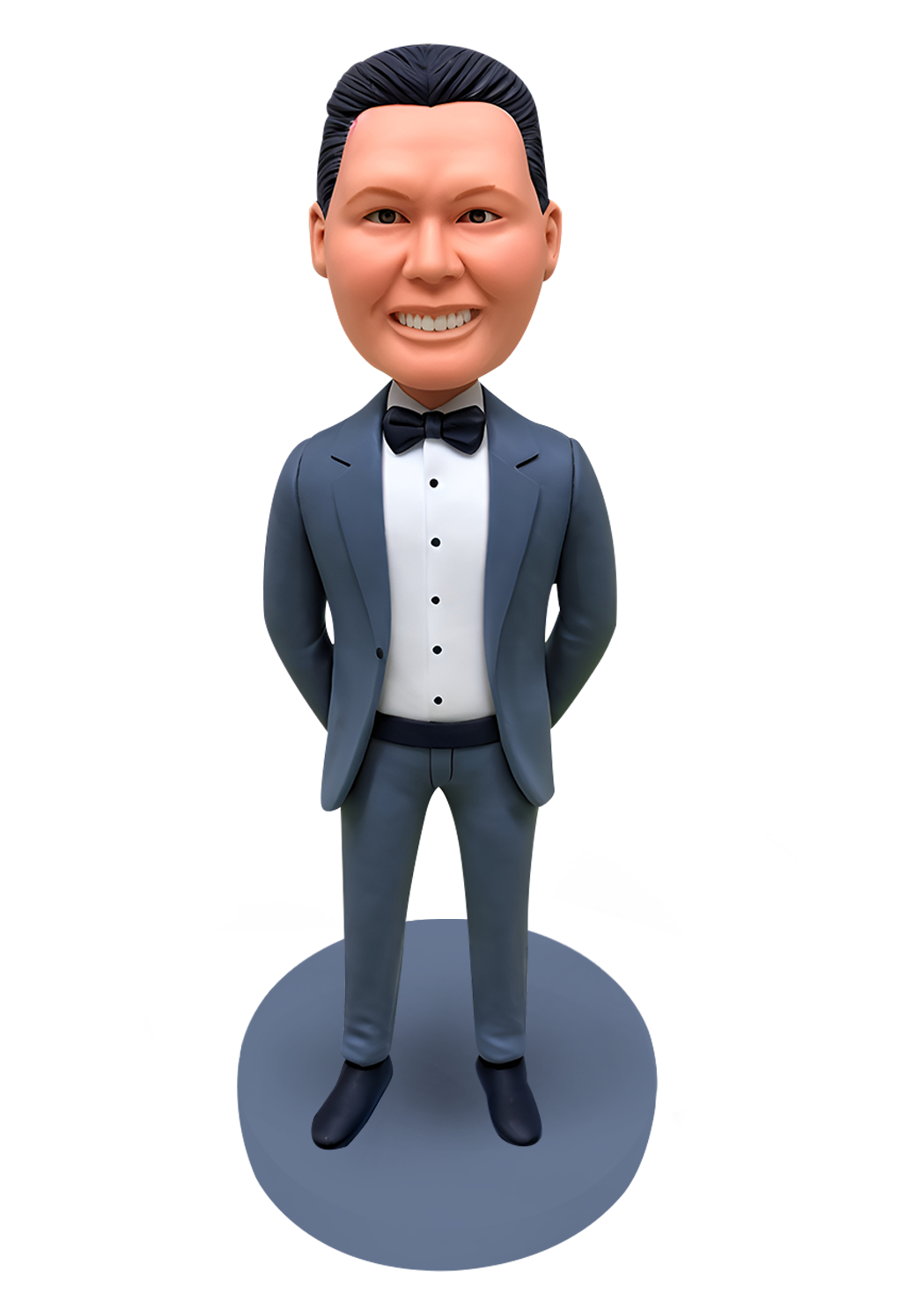 Gray Suit Groomsman Custom Bobblehead-1