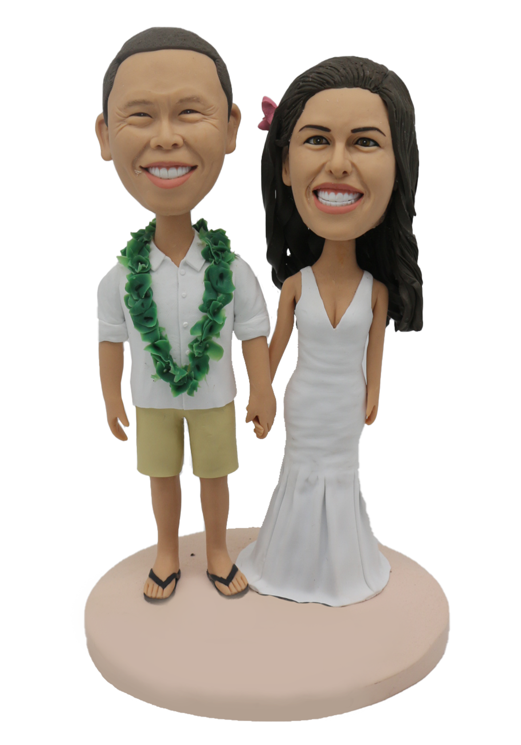 Hawaii Wedding Couple Bobbleheads