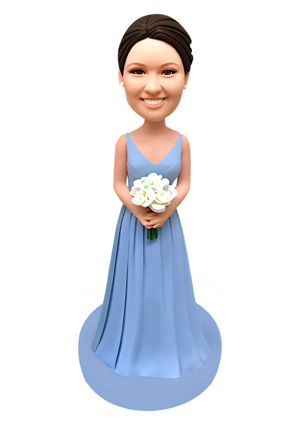 Light Blue Bridesmaid Custom Bobblehead-1