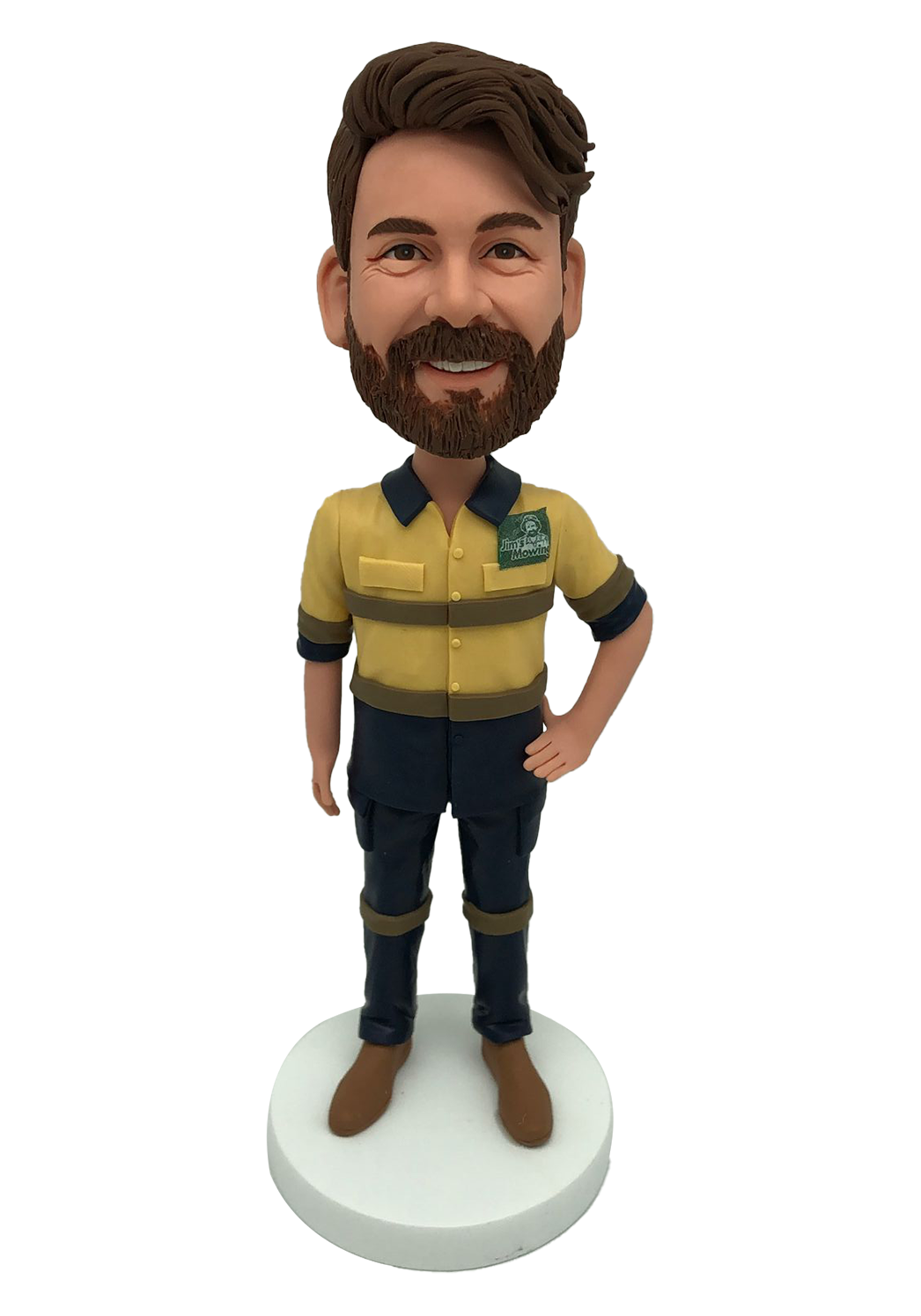 Man in Work Uniform Custom Bobblehead
