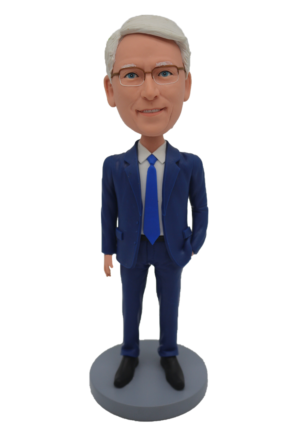 Navy Suit Man Custom Bobblehead