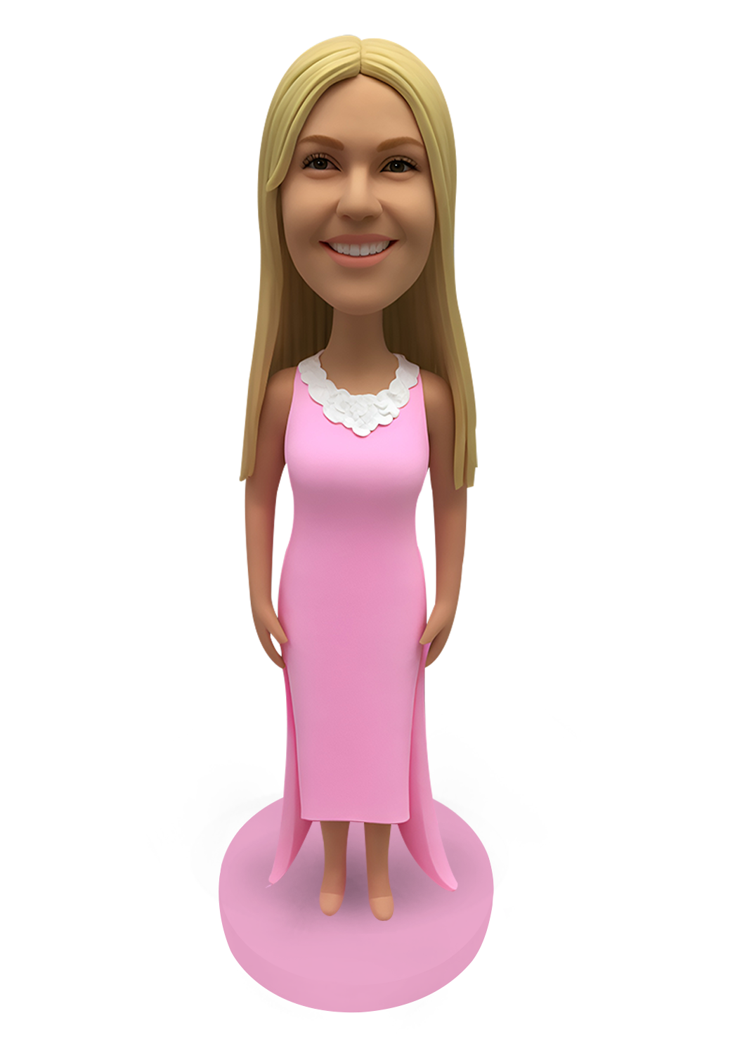 Pink Evening Dress Custom Bobblehead-4
