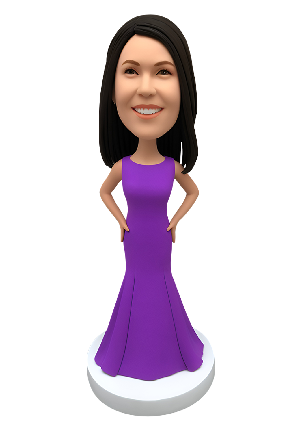 Purple Evening Dress Custom Bobblehead-2