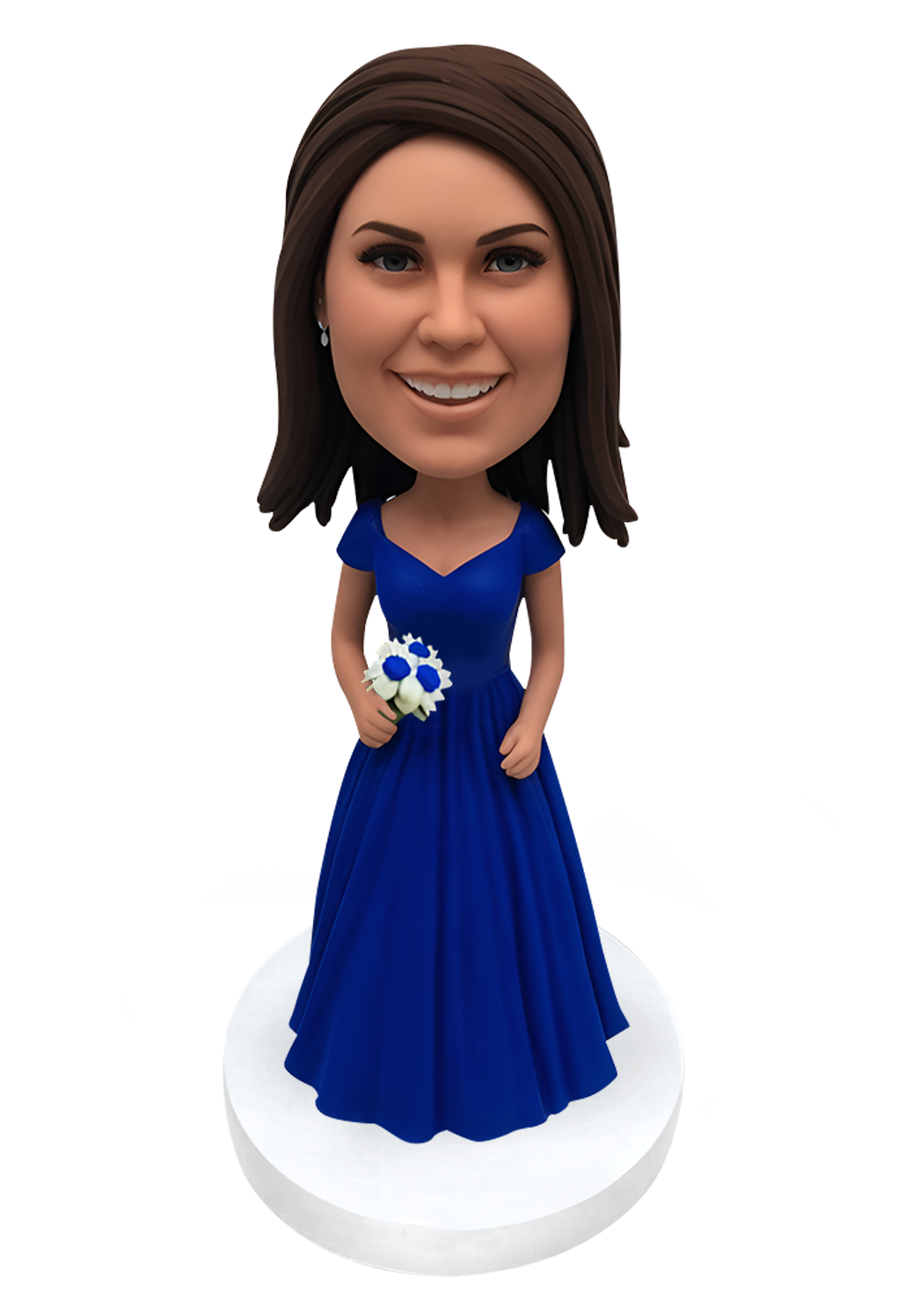 Royal  Blue Bridesmaid Custom Bobblehead-1