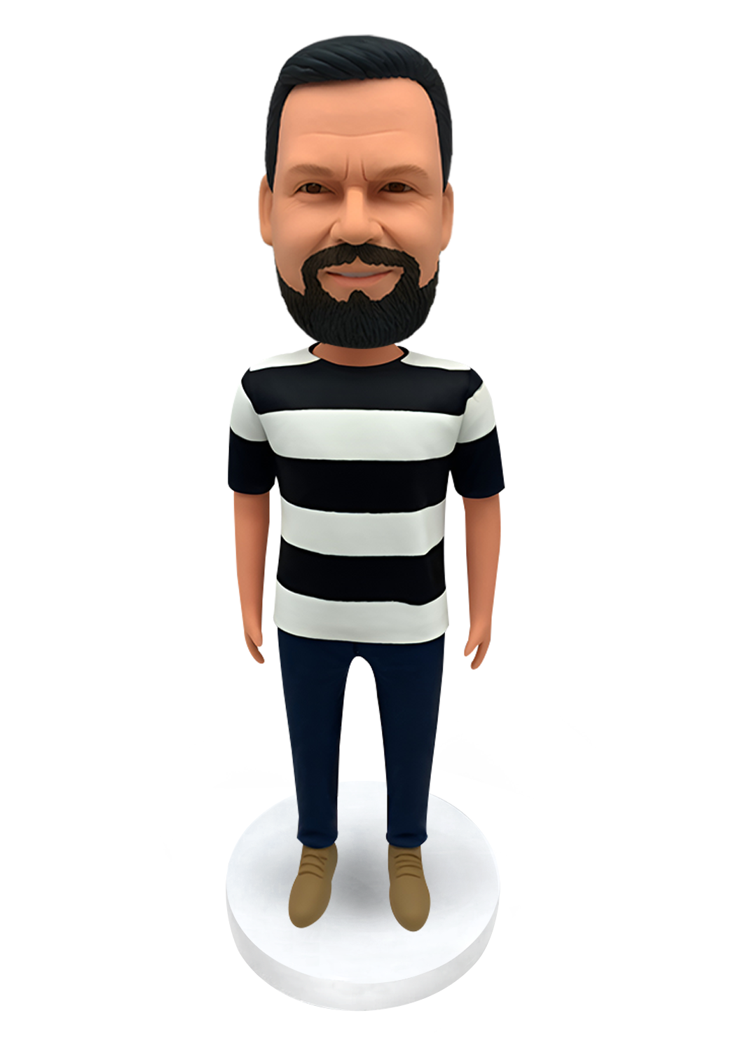 Striped Shirt Man Custom Bobblehead-2