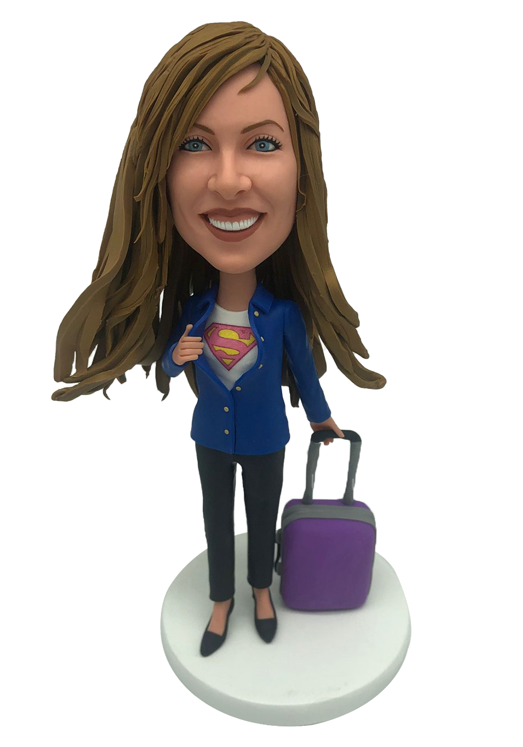 Traveling Girl Custom Bobblehead