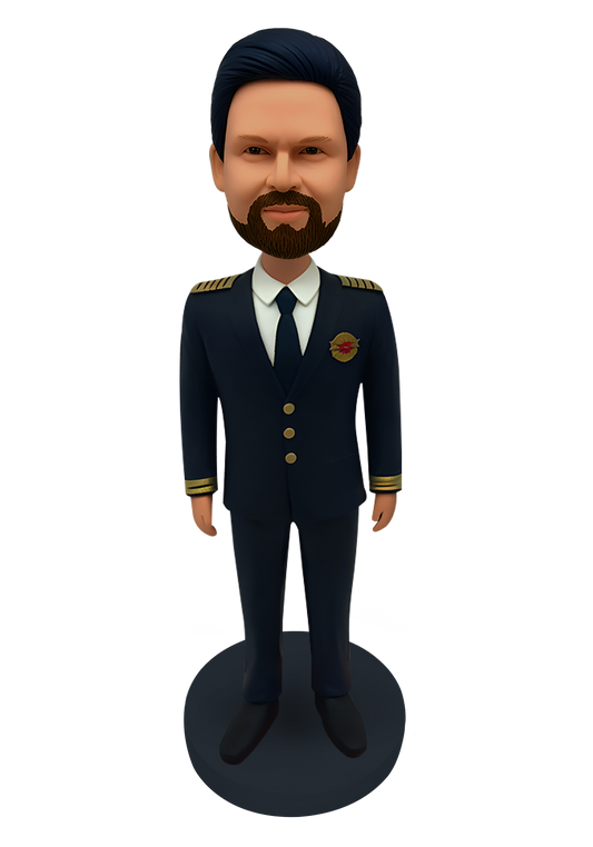 Airline Captain Custom Bobblehead-4