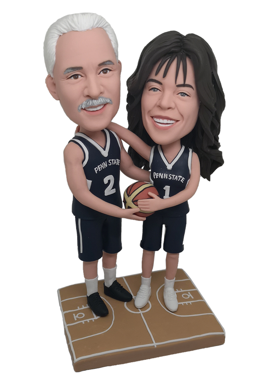 Basketball Couple Custom Bobbleheads-1