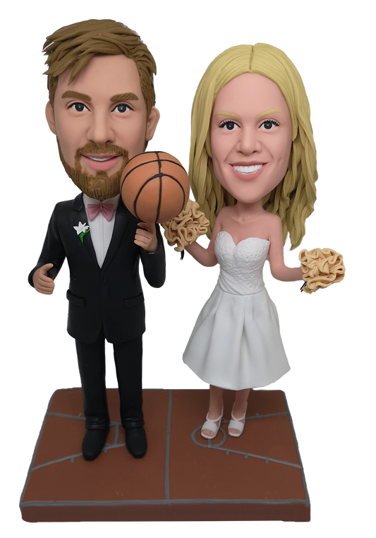 Basketball Couple Custom Bobbleheads-2