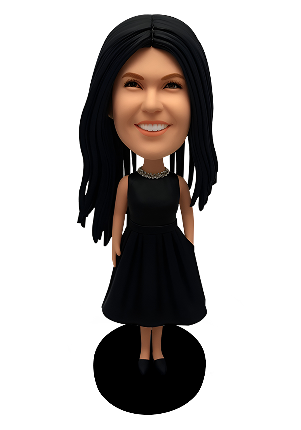 Black Evening Dress Custom Bobblehead-2