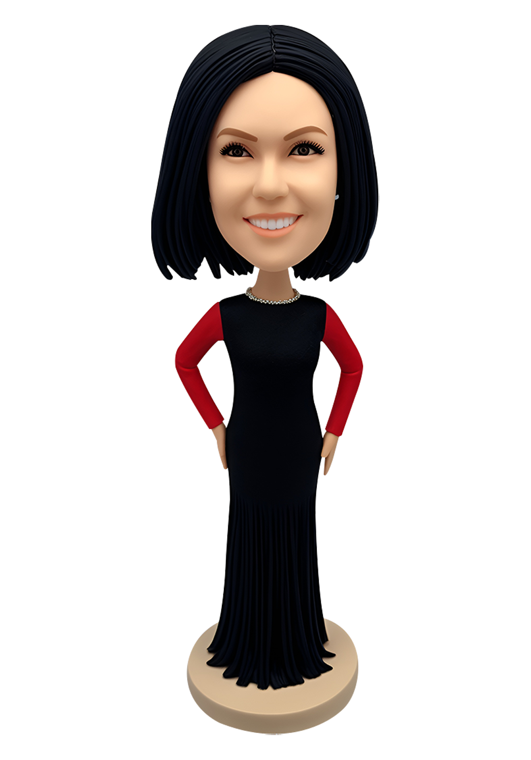 Black Evening Dress Custom Bobblehead-3