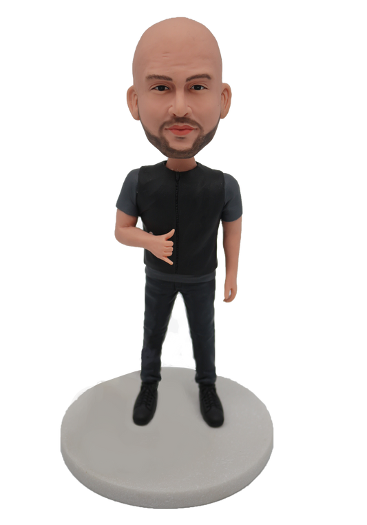 Call Me Gesture Custom Bobblehead