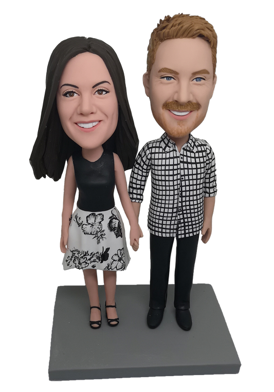 Casual Couple Custom Bobbleheads-4