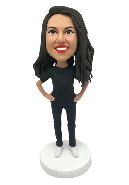 Casual Girl Custom Bobbe Head