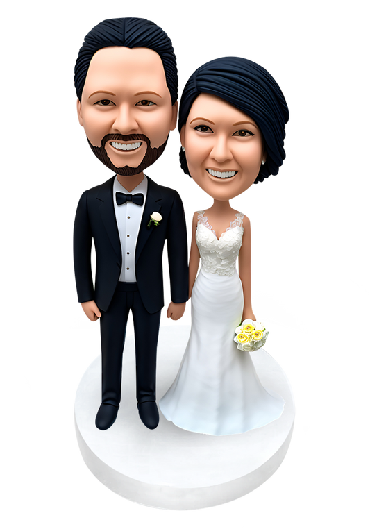Classic Wedding Couple Custom Bobbleheads