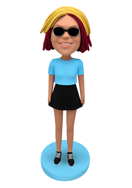 Cool Girl Custom Bobblehead