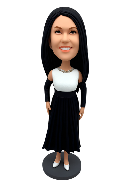 Evening Dress Lady Custom Bobblehead-1
