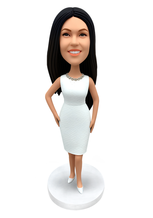 Evening Dress Lady Custom Bobblehead-2