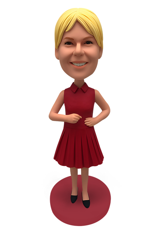 Fashional Woman Custom Bobblehead-12