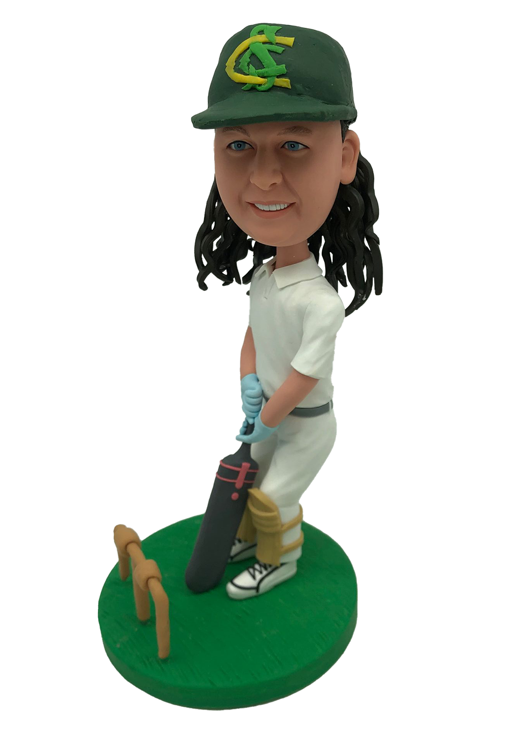 Female Cricket Player Custom Bobblehead