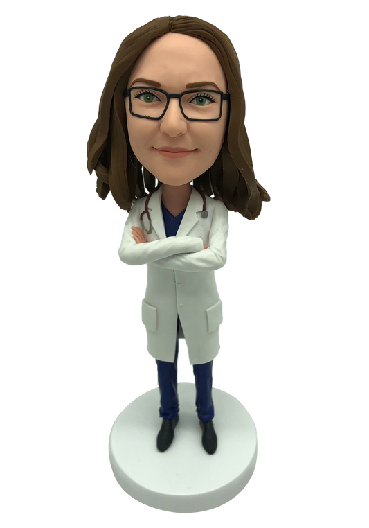 Female Doctor Custom Bobblehead-1