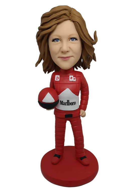 Female F1 Racer Custom Bobblehead