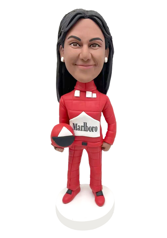 Female F1 Racer Custom Bobblehead