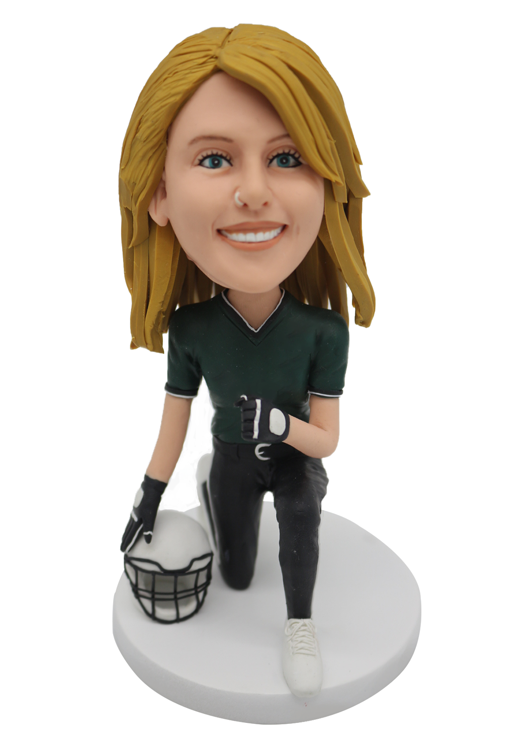 Female Football Player Custom Bobblehead-1