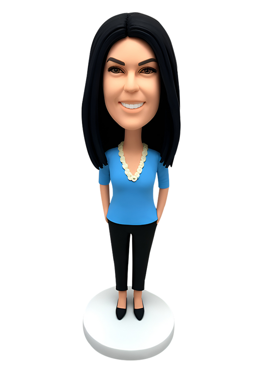 Female in Blouse Custom Bobblehead