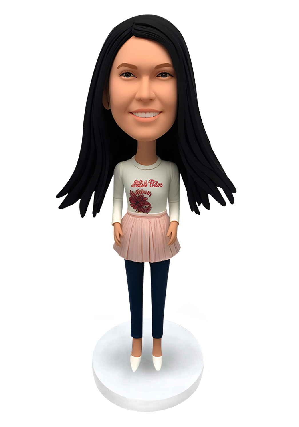 Female with Bag Custom Bobblehead-4