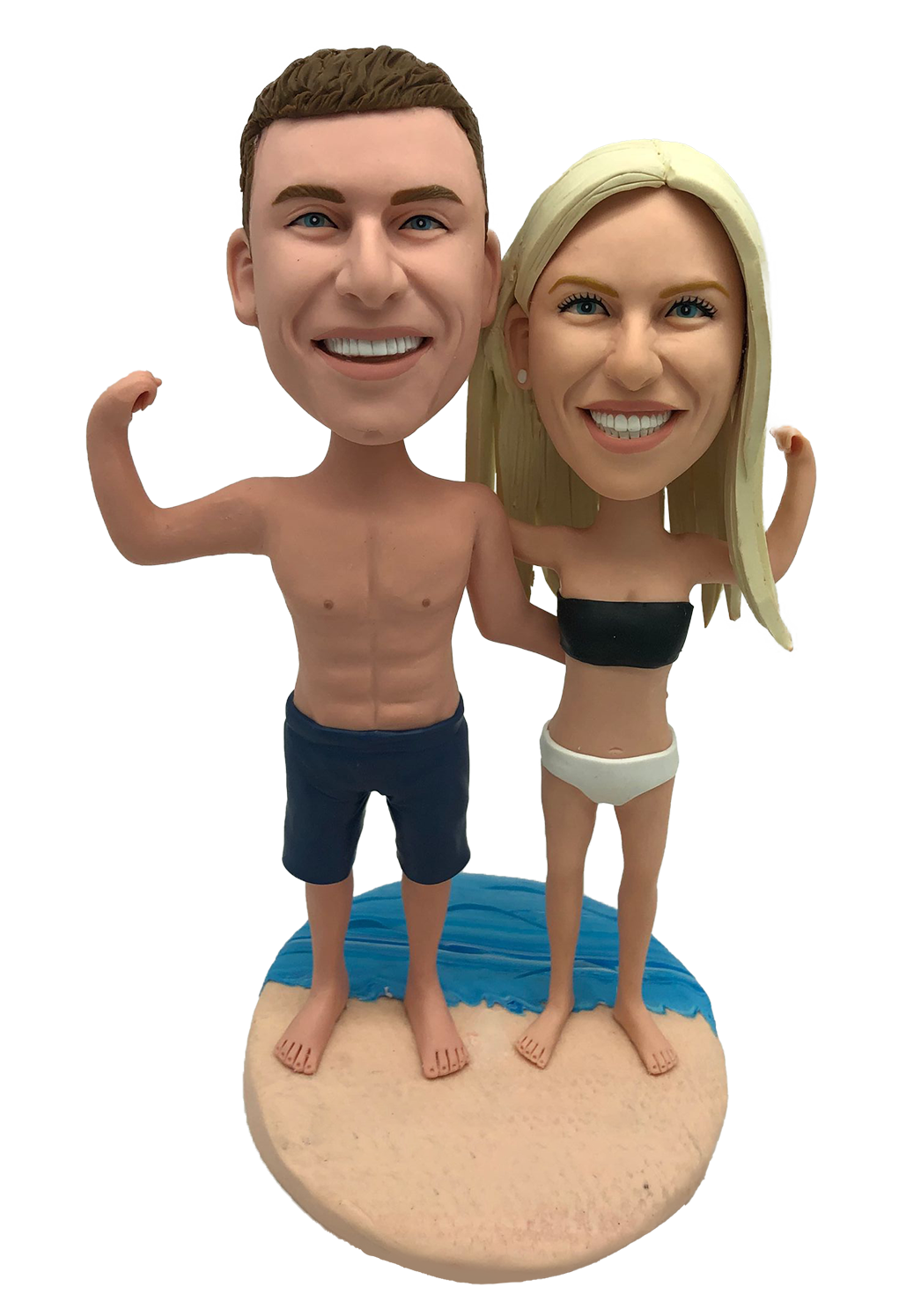 Flexing Couple Custom Bobbleheads