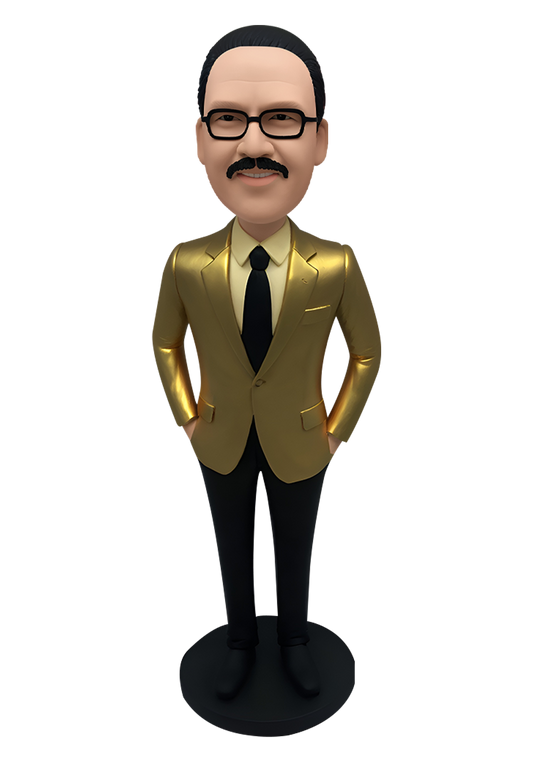 Gold Suit Man Cusom Bobblehead-1