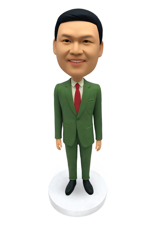 Green Suit Custom Bobblehead-1