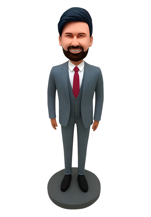 Grey Suit Custom Bobblehead