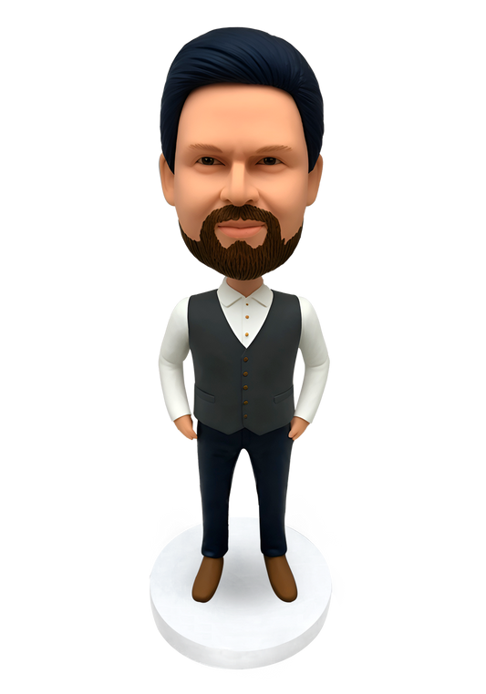 Grey Vest Custom Bobblehead