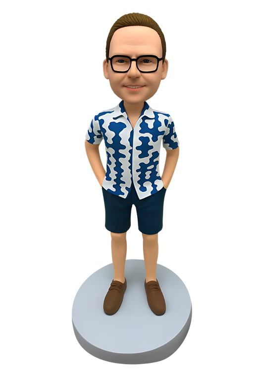 Hawaiian Shirt Man Custom Bobblehead-1