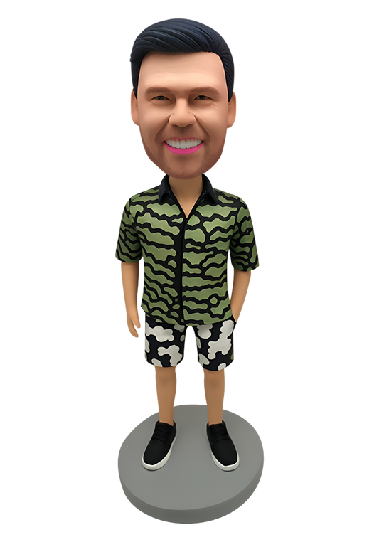 Hawaiian Shirt Man Custom Bobblehead-3